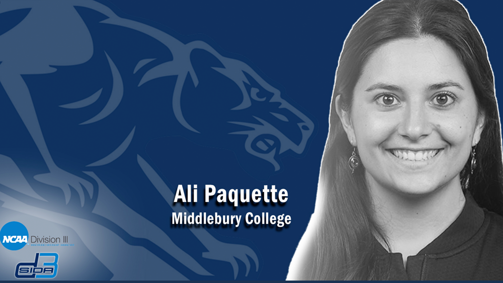Middlebury’s Ali Paquette Is 2020 Winter Division III and D3SIDA Recognition Award Recipient